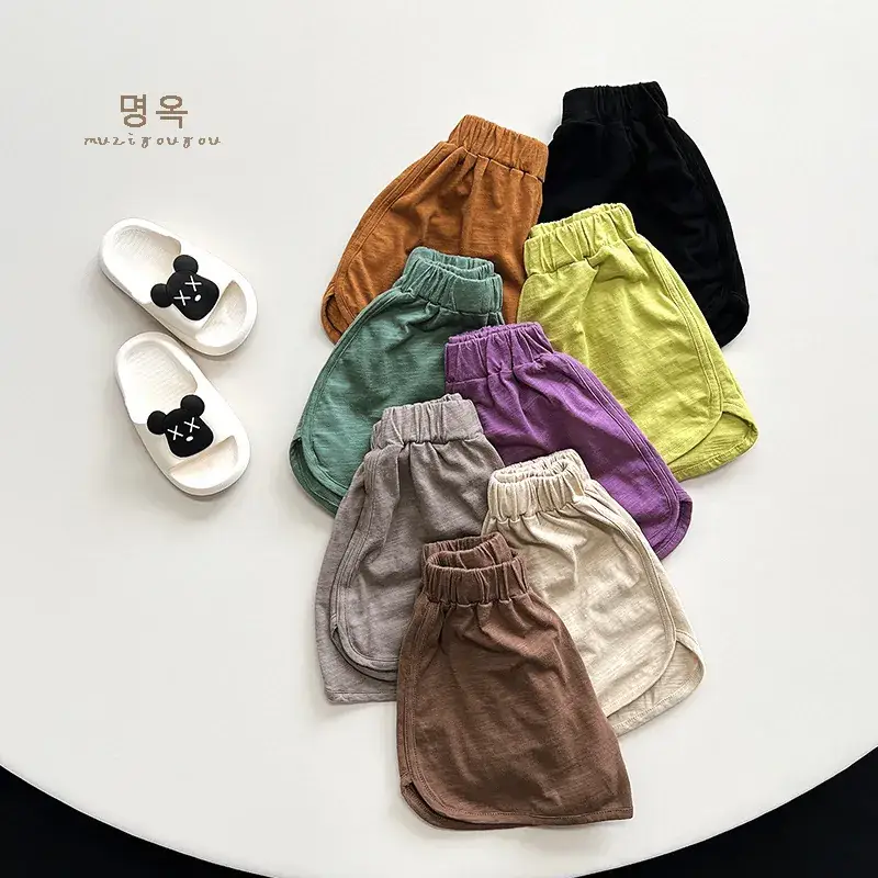 Green Cotton Boys Shorts Summer New Arrival - Image 50