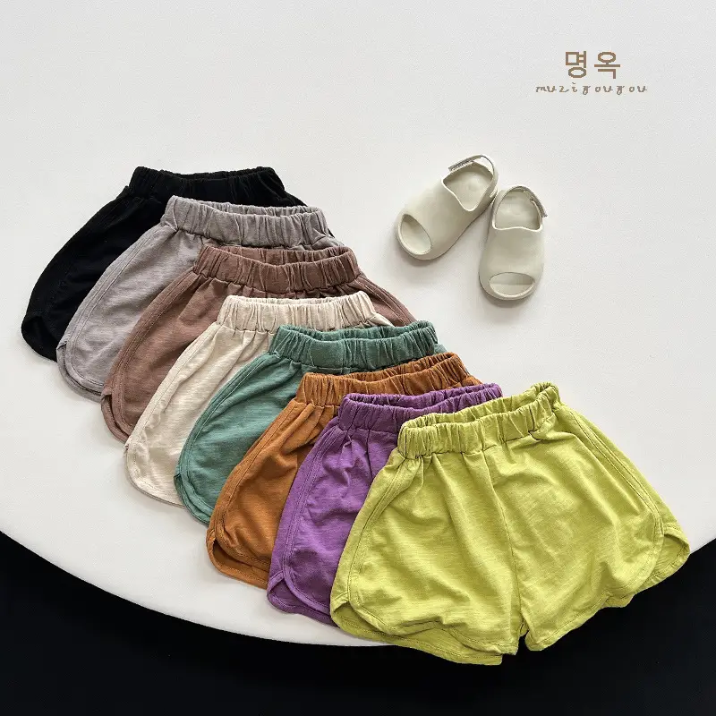 Green Cotton Boys Shorts Summer New Arrival — feature 12