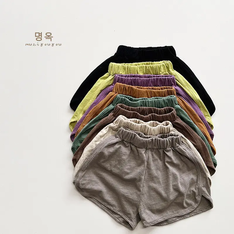 Green Cotton Boys Shorts Summer New Arrival — feature 16