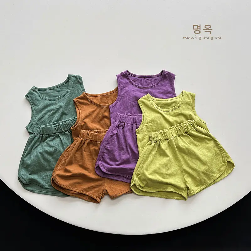 Green Cotton Boys Shorts Summer New Arrival — feature 17