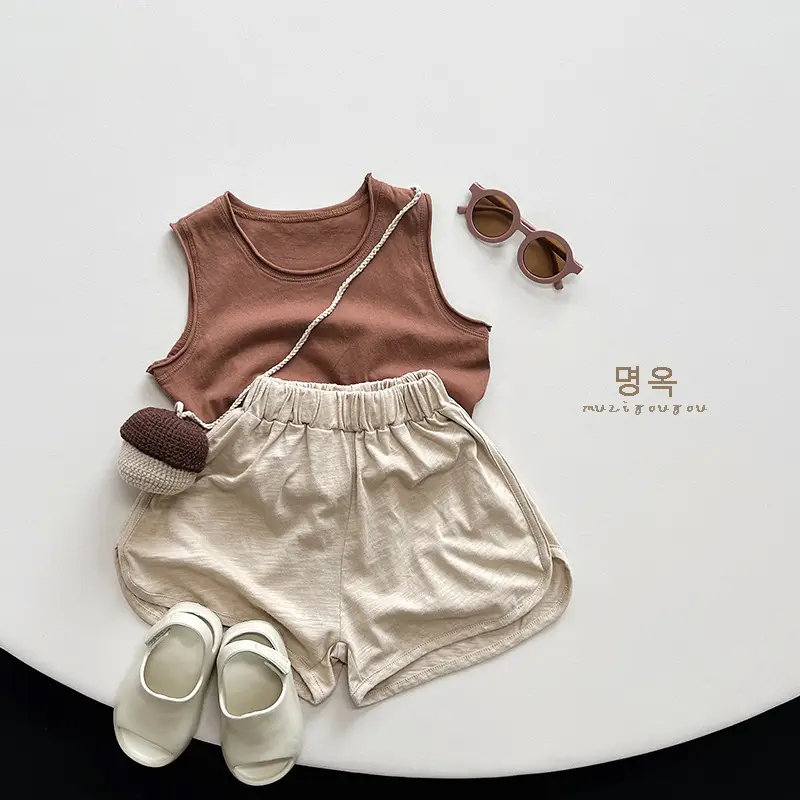 Green Cotton Boys Shorts Summer New Arrival — feature 19