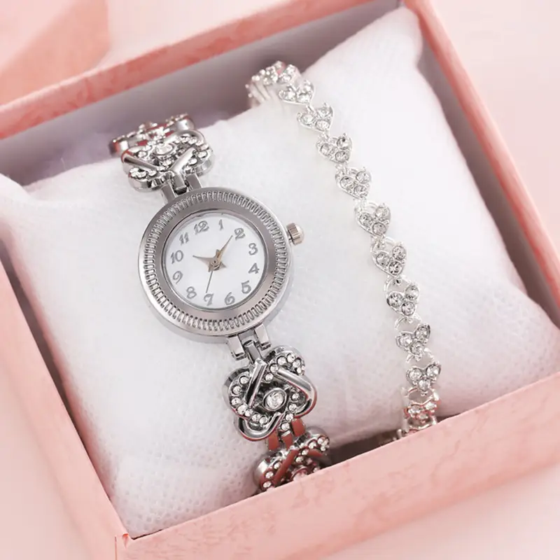 Couple Diamond Watch Set Pink Box - Image 2