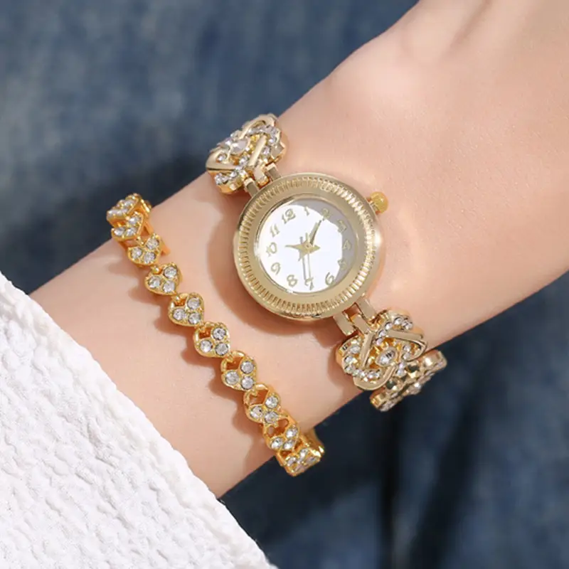 Couple Diamond Watch Set Pink Box — feature 21