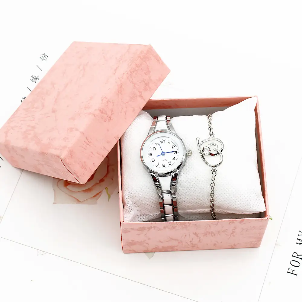Couple Diamond Watch Set Pink Box - Image 17