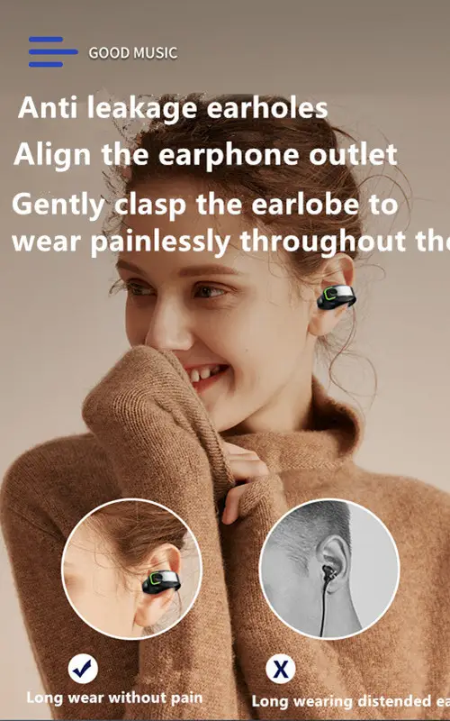 Pink Bluetooth Headset with Cross-Cheek Design — feature 4