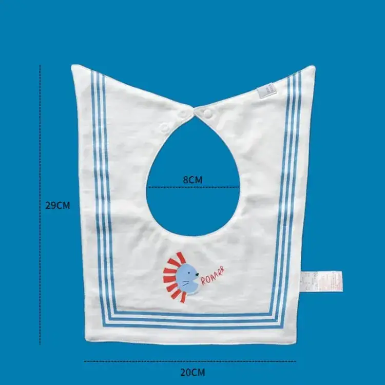 Yellow Cotton Baby Bib with Buttons — feature 17