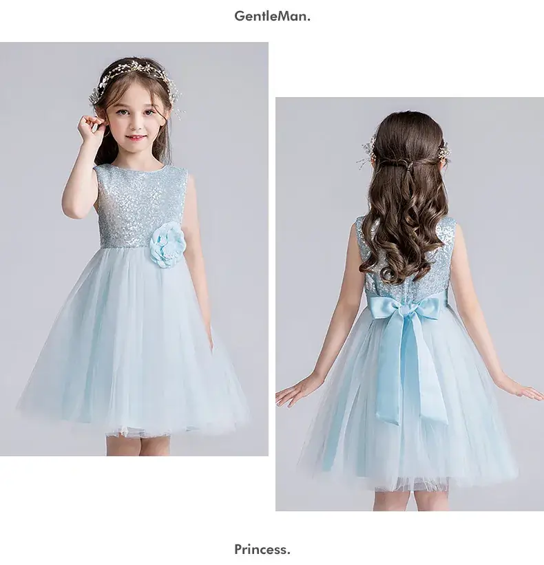 Kids Chorus Dress Primary School Girls White Tulle Skirt Bow Tie — feature 13