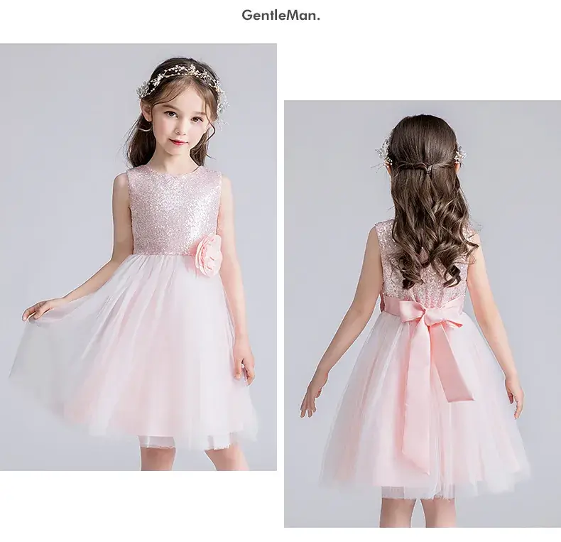 Kids Chorus Dress Primary School Girls White Tulle Skirt Bow Tie — feature 18