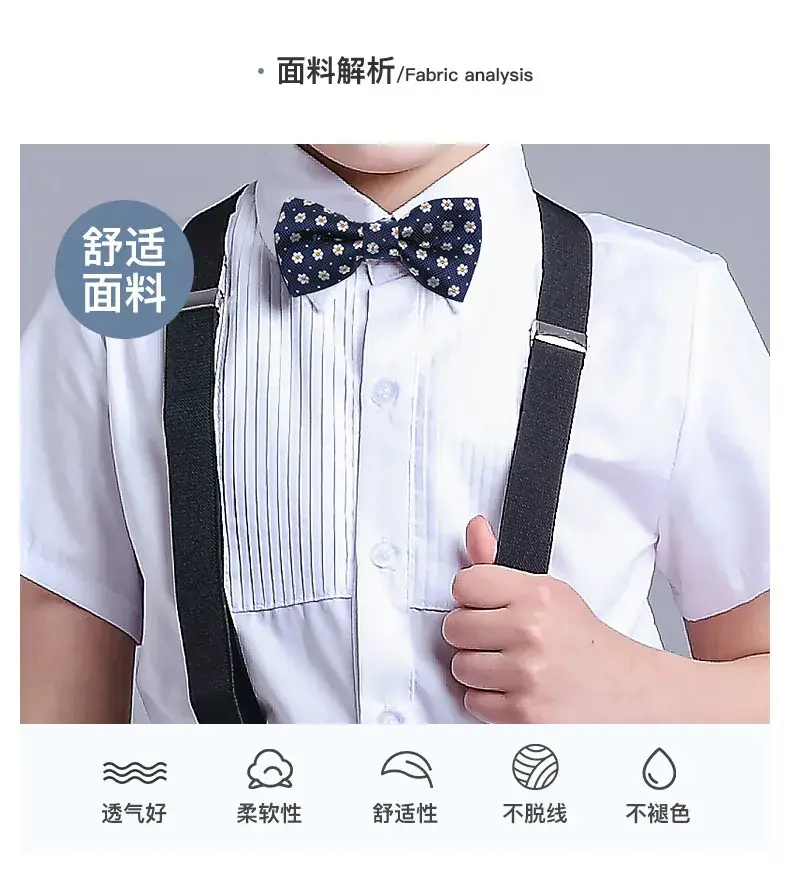 Kids Chorus Dress Primary School Girls White Tulle Skirt Bow Tie — feature 3