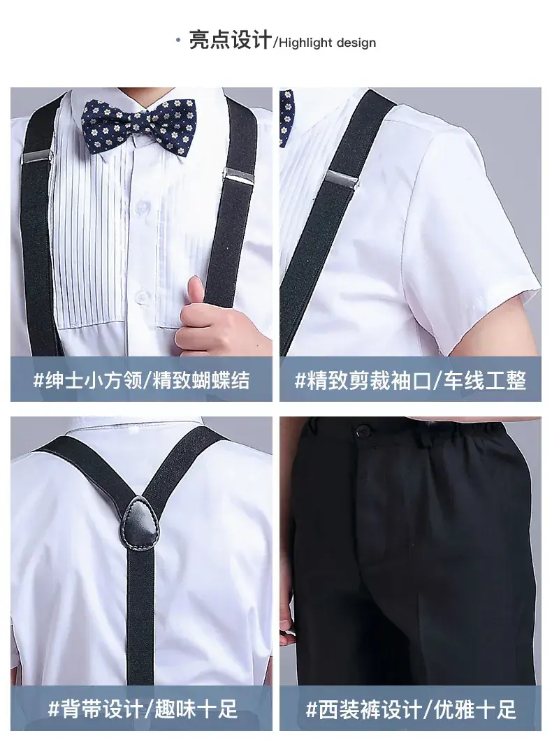 Kids Chorus Dress Primary School Girls White Tulle Skirt Bow Tie — feature 5