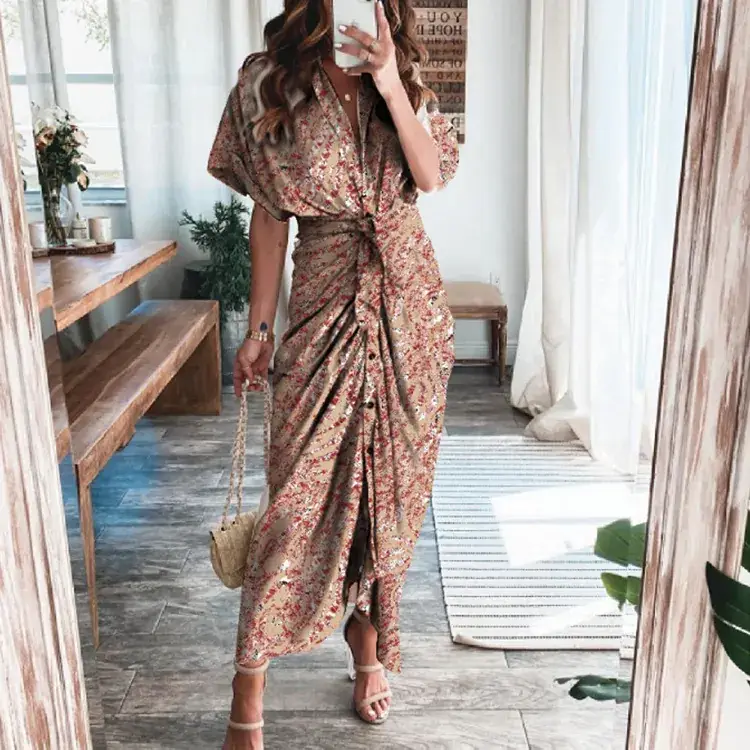 Green Printed Long Skirt Shirt for Women 2025 — feature 12