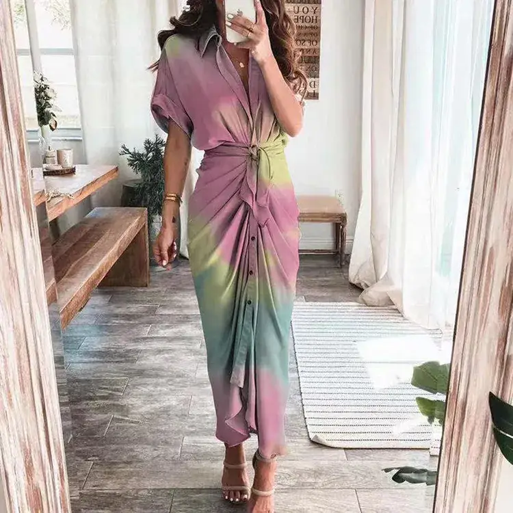 Green Printed Long Skirt Shirt for Women 2025 — feature 7