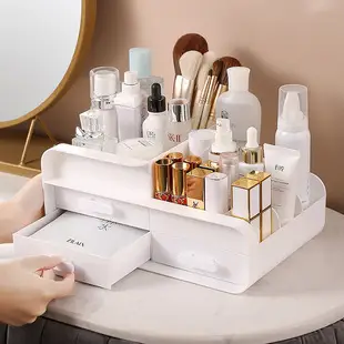 White Makeup & Skincare Storage Box with 2 Drawers — feature 2