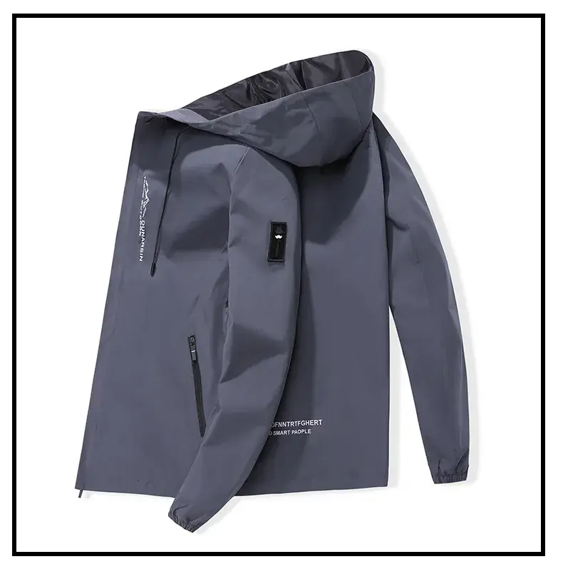 Men's Black Hooded Hoodie Spring Autumn 2023 — feature 9