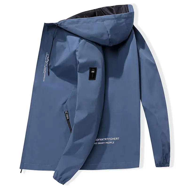 Men's Black Hooded Hoodie Spring Autumn 2023 - Image 2
