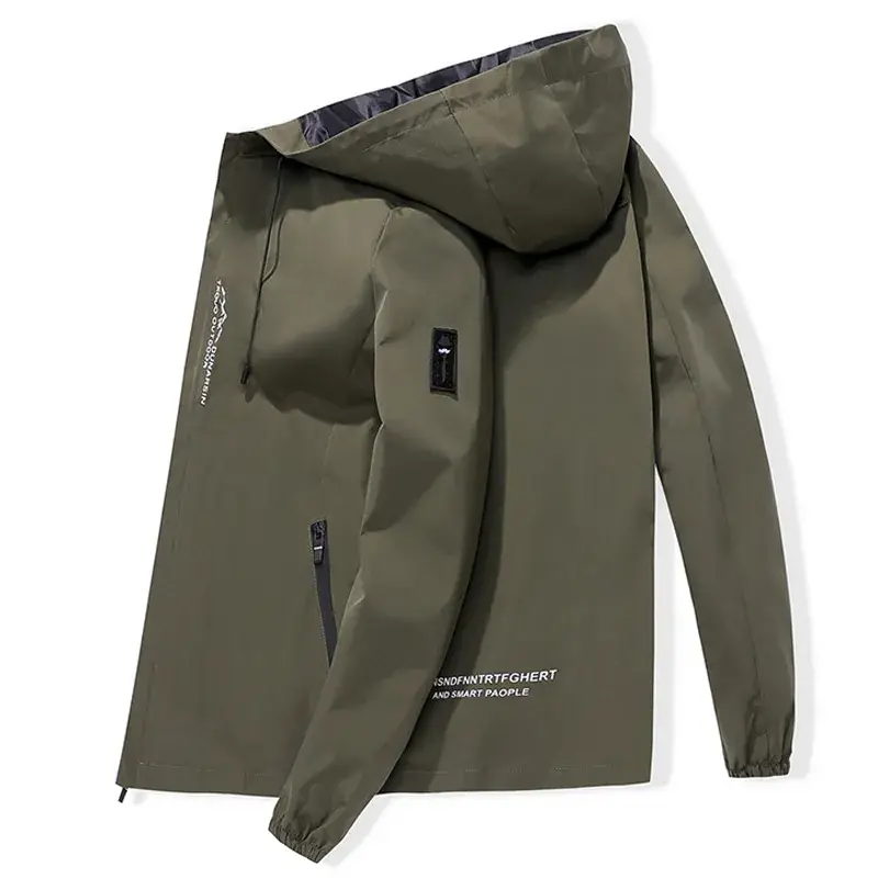 Men's Black Hooded Hoodie Spring Autumn 2023 - Image 4