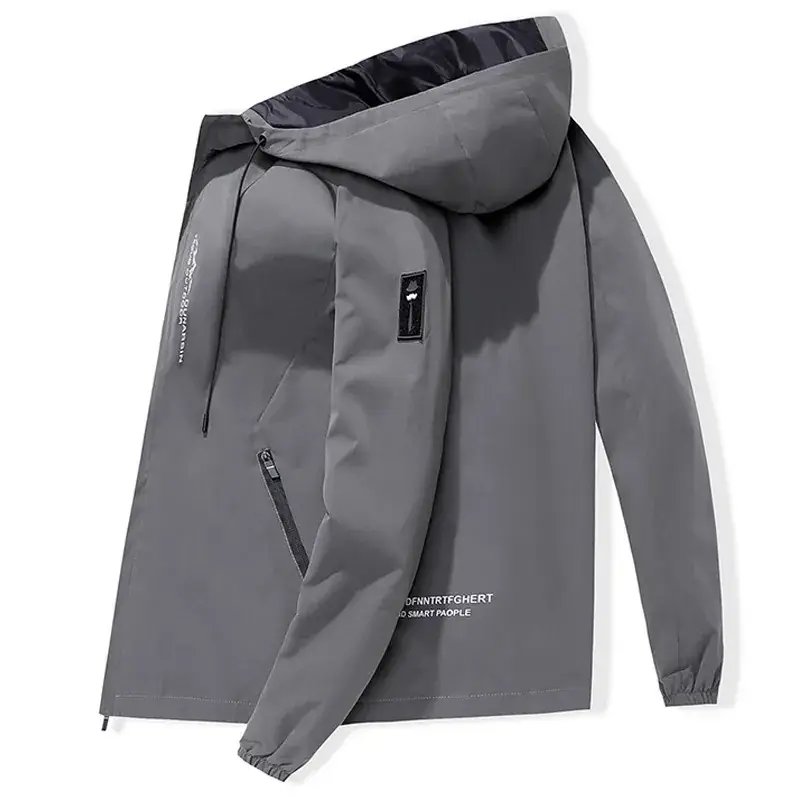 Men's Black Hooded Hoodie Spring Autumn 2023 - Image 5