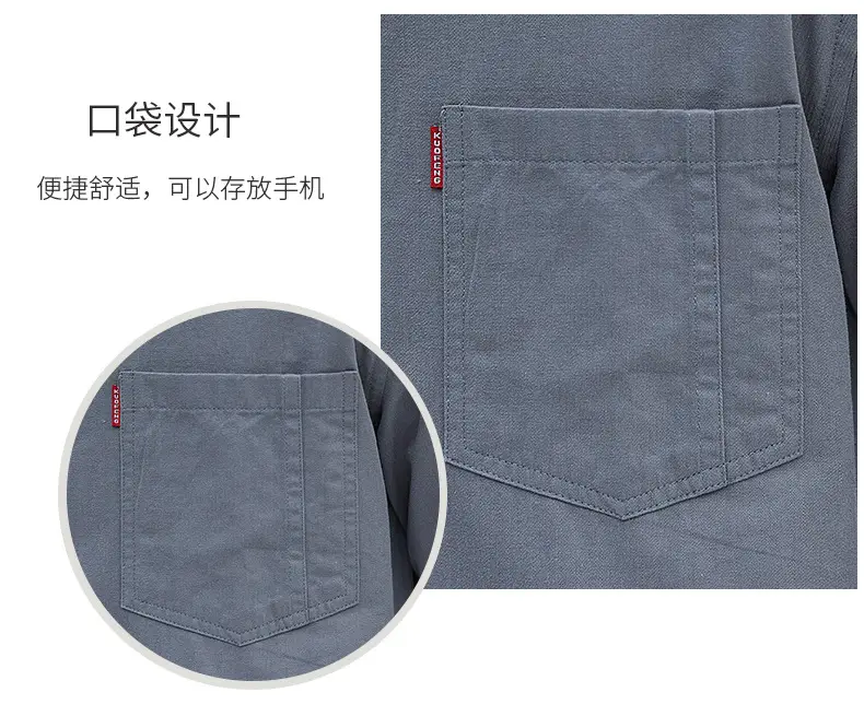 Men Grey Seven-Sleeve Casual Shirt Seven-Piece — feature 8