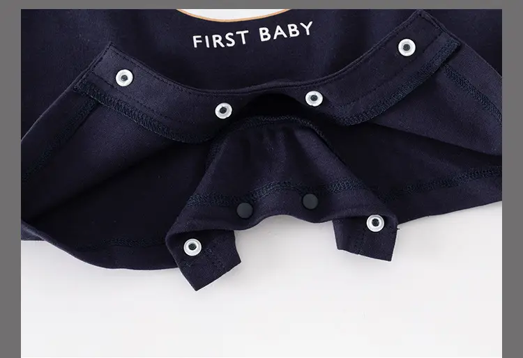 Newborn Baby Striped Bear Print Shorts Set — feature 8
