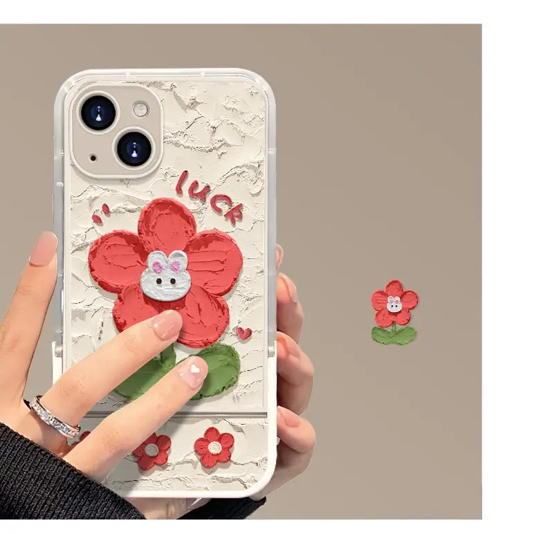 Cute 15 Rabbit Flower iPhone13 Promax Phone Case - Image 5