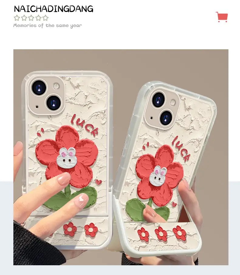 Cute 15 Rabbit Flower iPhone13 Promax Phone Case — feature 1