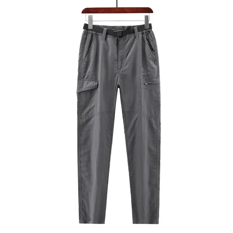Men's Olive Green Thin Work Pants Short Sleeve - Image 9