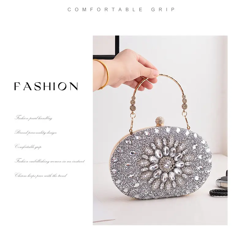 European and American Popular Models of Full-Diamond Evening Bags, Party Bags for Socialites, Luxury Wedding Bags, Cross-Border Supply Clutch Bags — feature 19
