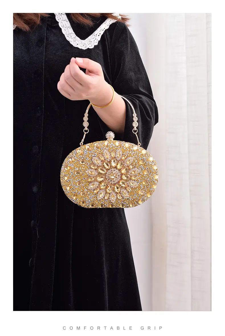 European and American Popular Models of Full-Diamond Evening Bags, Party Bags for Socialites, Luxury Wedding Bags, Cross-Border Supply Clutch Bags — feature 20