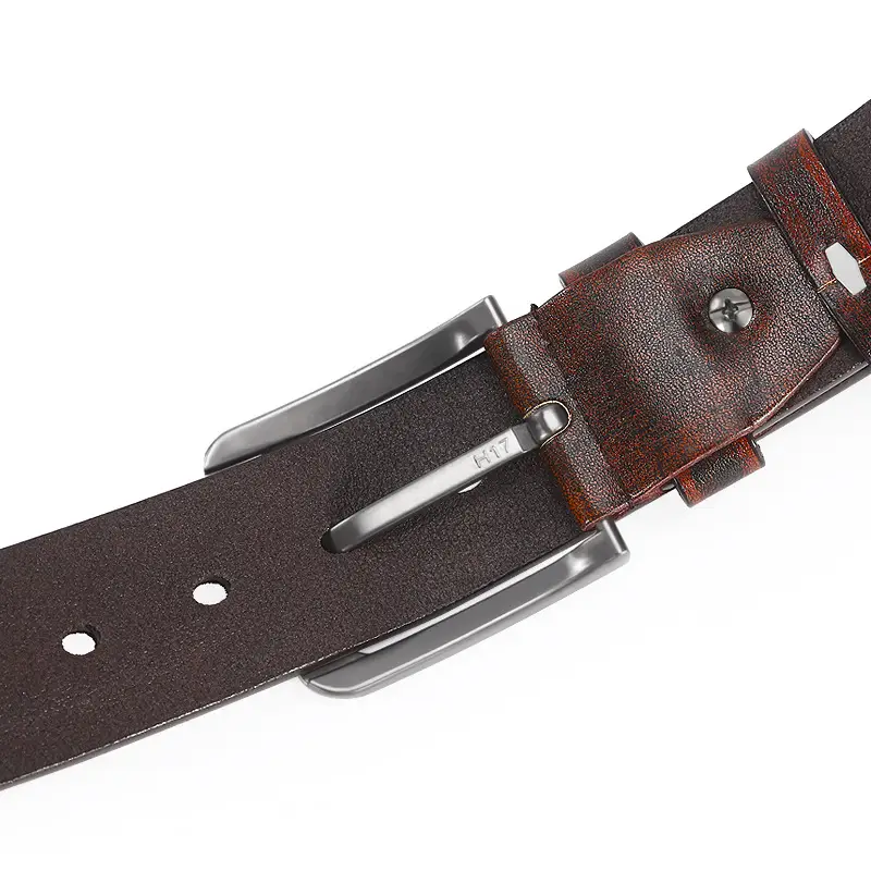 Men's European Pin Buckle Belt Cowhide Alloy - Image 6