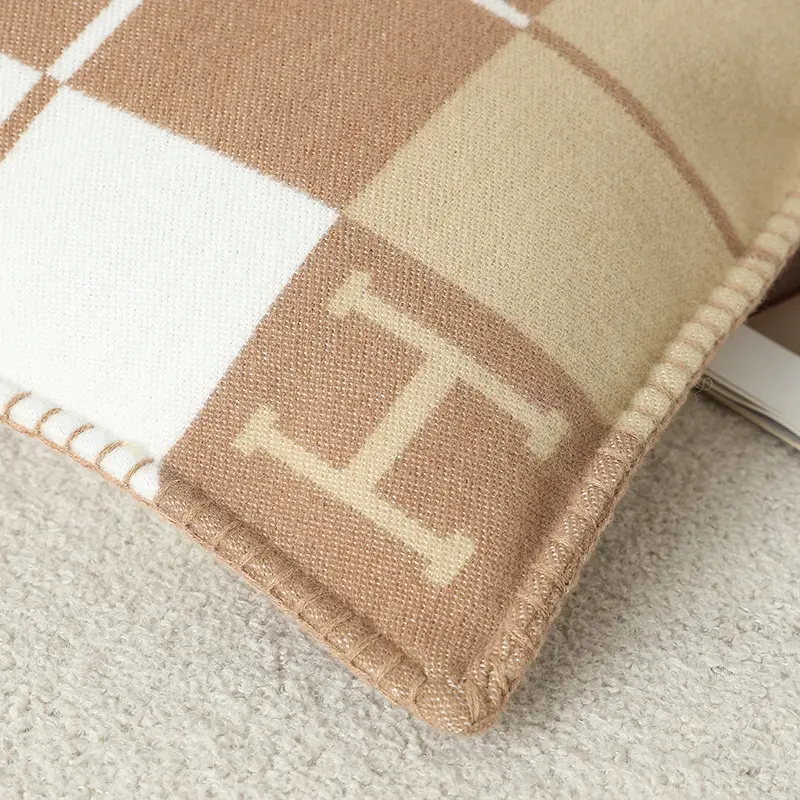 H-pattern Wool Pillowcase European American Style — feature 39