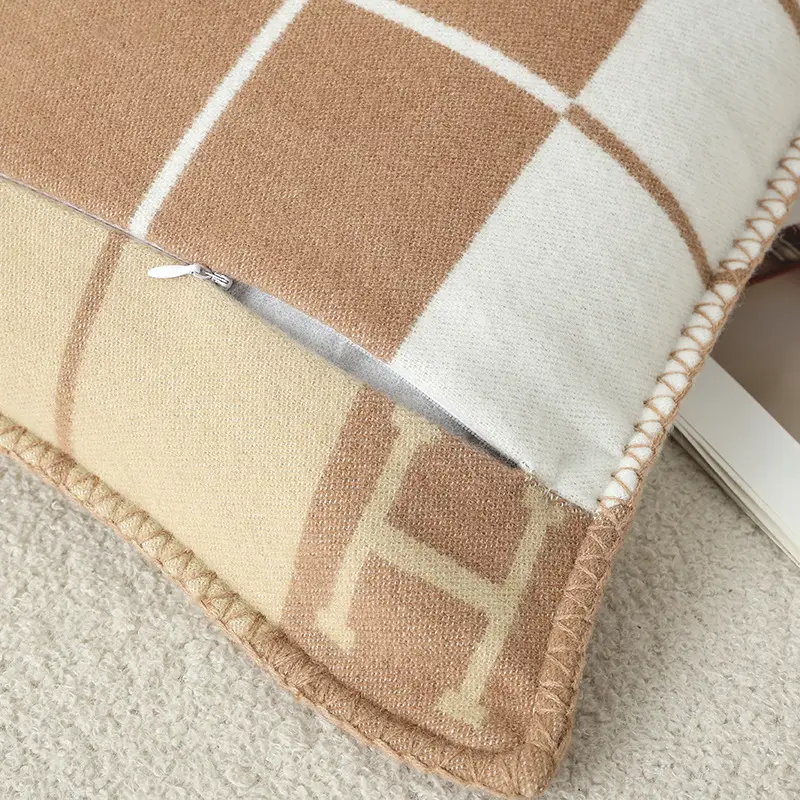 H-pattern Wool Pillowcase European American Style — feature 41