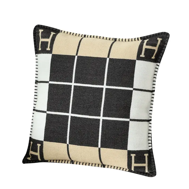 H-pattern Wool Pillowcase European American Style — feature 43