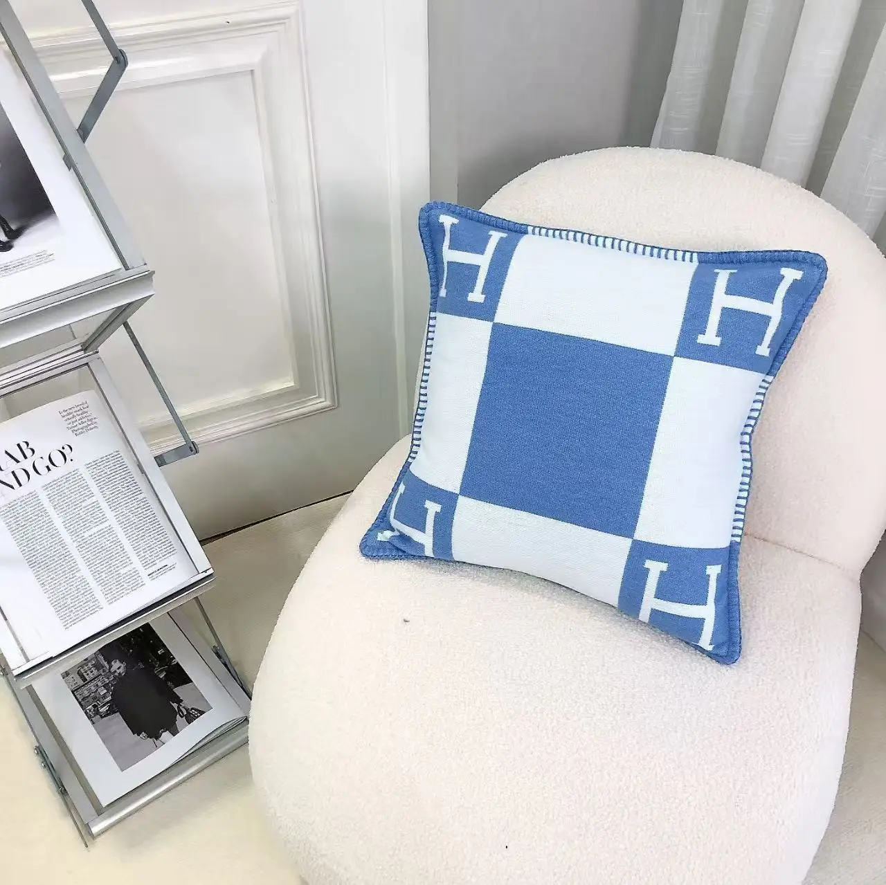 H-pattern Wool Pillowcase European American Style - Image 32