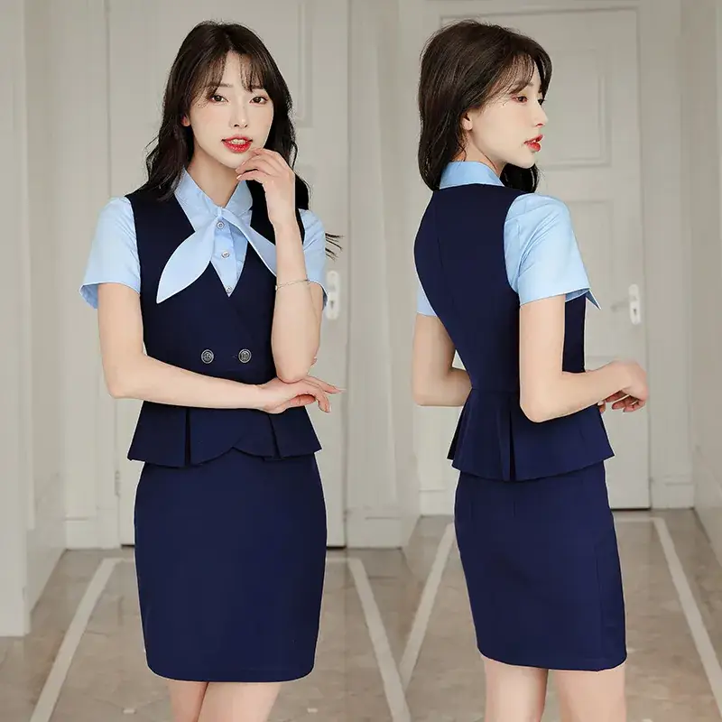 Black Vest for Women Professional Suit Skirt - Image 10