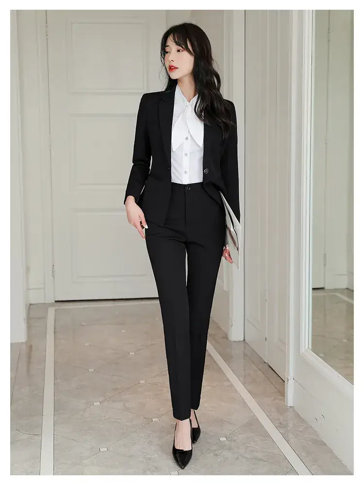 Black Vest for Women Professional Suit Skirt — feature 17