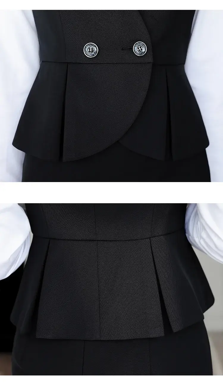Black Vest for Women Professional Suit Skirt — feature 23