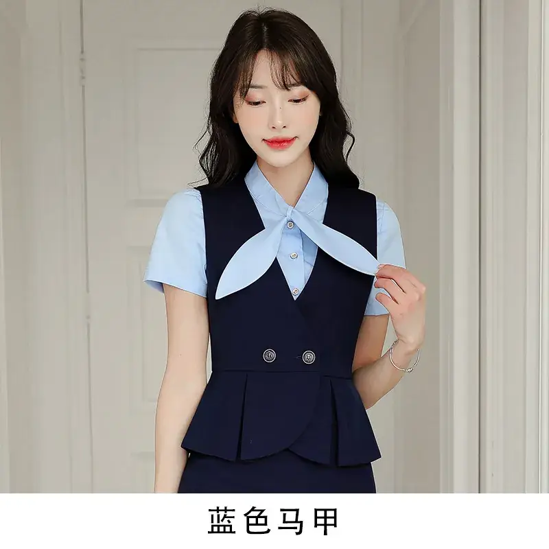 Black Vest for Women Professional Suit Skirt - Image 2