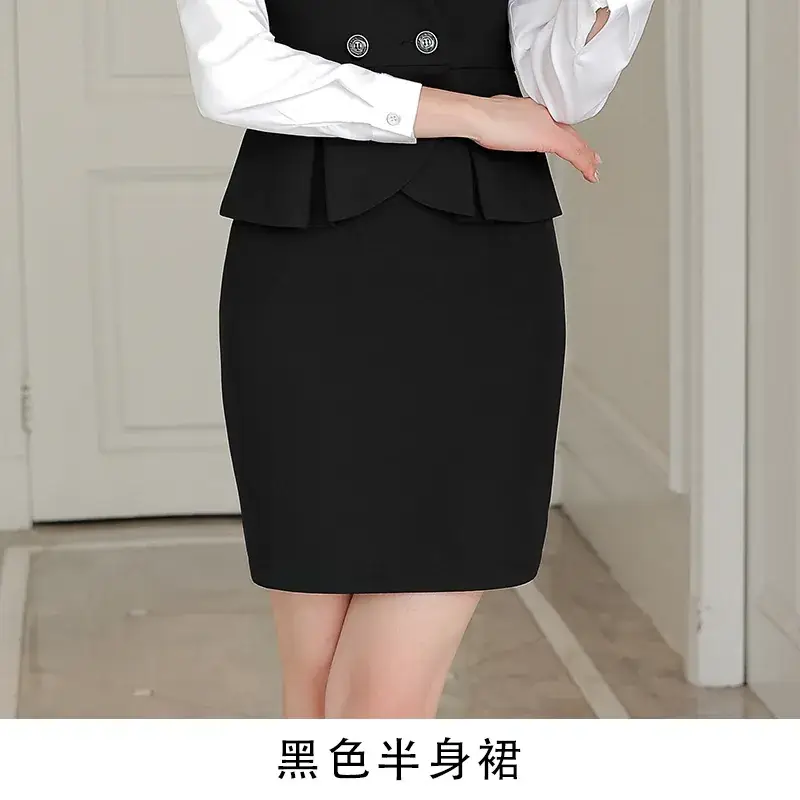 Black Vest for Women Professional Suit Skirt - Image 7