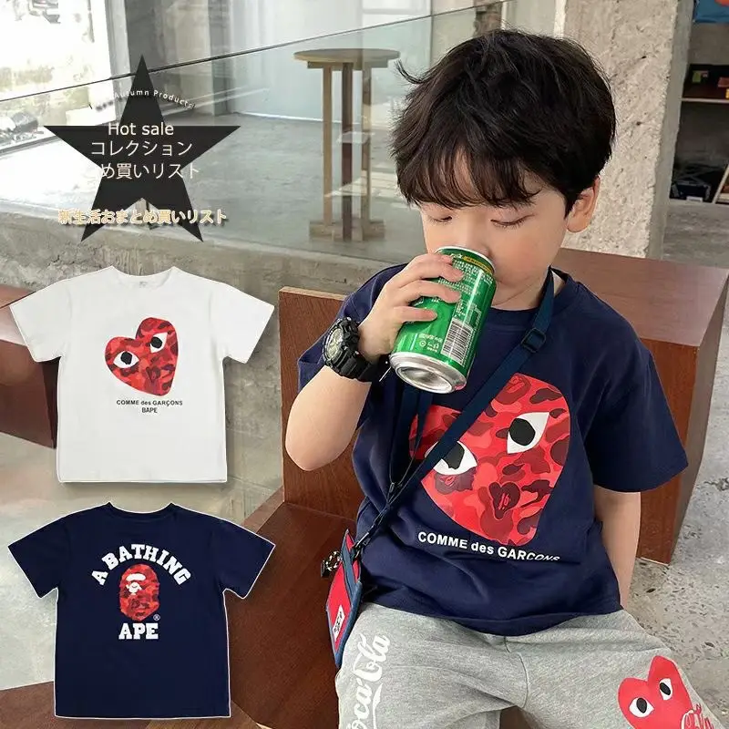 Boys Cotton Cartoon T-Shirt Navy Blue Summer Wear - Image 3