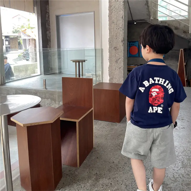 Boys Cotton Cartoon T-Shirt Navy Blue Summer Wear - Image 4