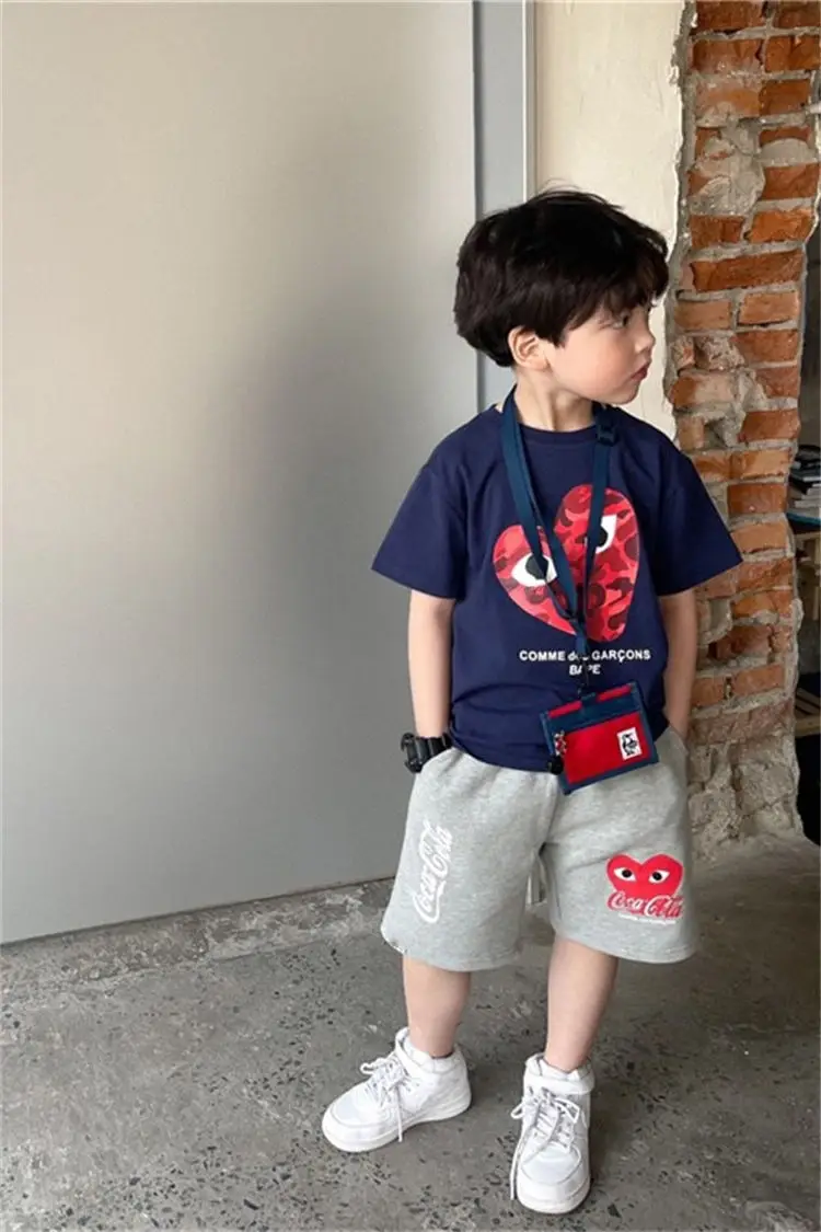 Boys Cotton Cartoon T-Shirt Navy Blue Summer Wear — feature 3
