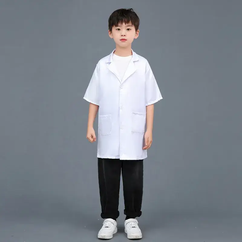 Girls Nurse White Coat Kids Play Suit Medical Look - Image 11