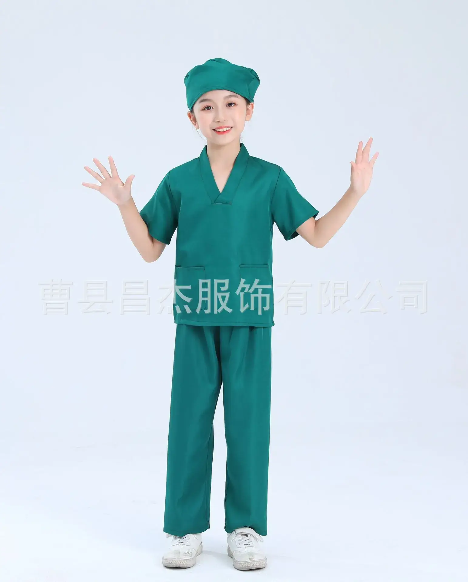 Girls Nurse White Coat Kids Play Suit Medical Look - Image 5