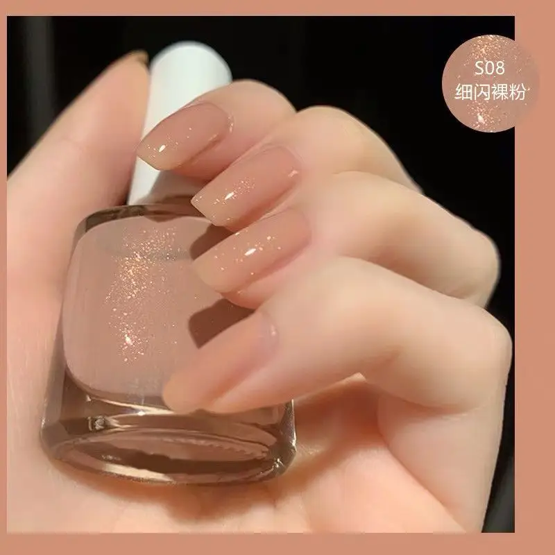 Nude Nail Polish S27 Rose Glitter Peel — feature 10