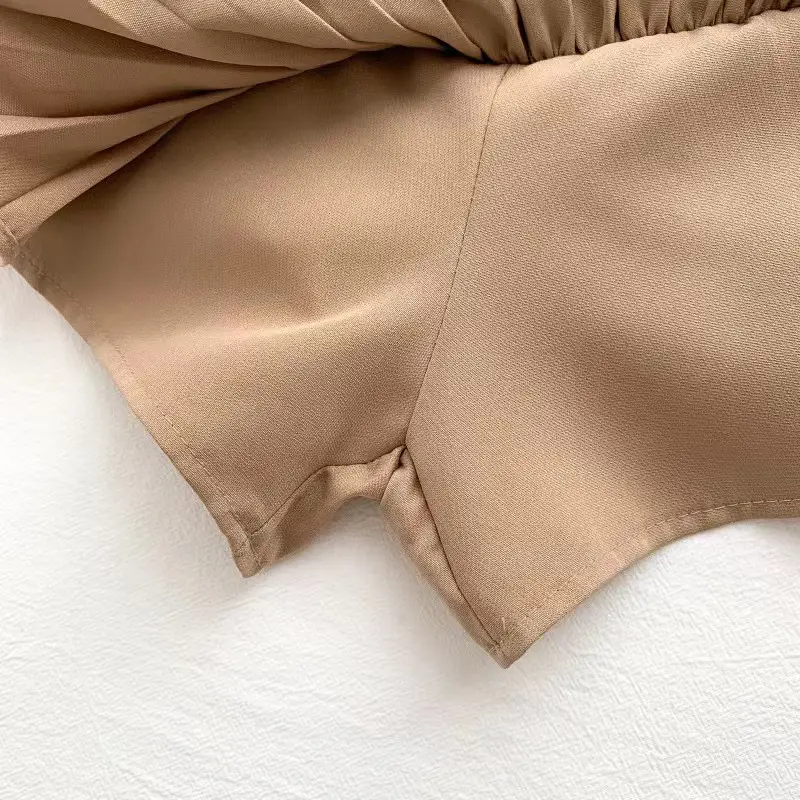Pink Ruffled High Waist Slim Skirt Pants for Women — feature 15