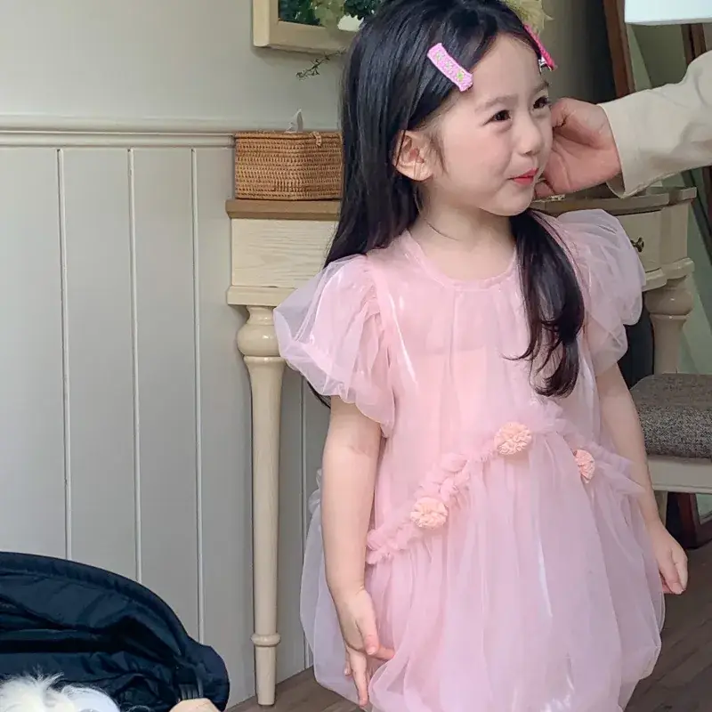 Girls Dress Pink Fluffy Western Style Summer 2024 — feature 17
