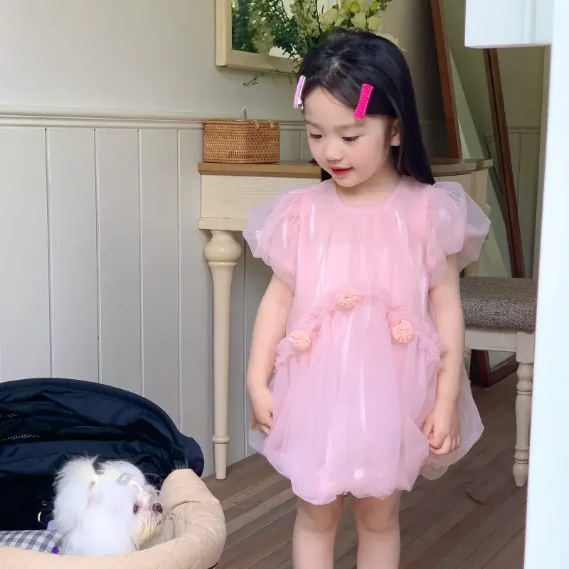 Girls Dress Pink Fluffy Western Style Summer 2024 — feature 18