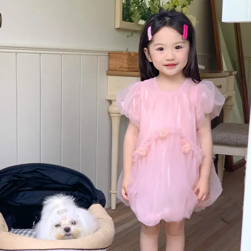 Girls Dress Pink Fluffy Western Style Summer 2024 — feature 19