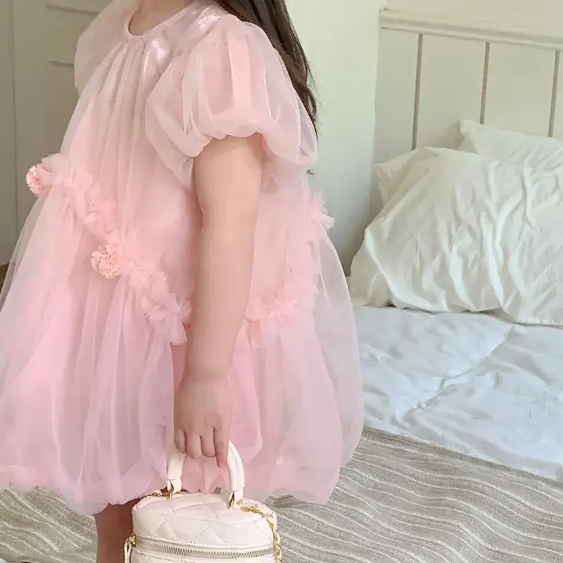 Girls Dress Pink Fluffy Western Style Summer 2024 — feature 20