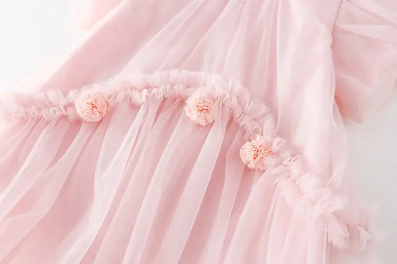 Girls Dress Pink Fluffy Western Style Summer 2024 — feature 24